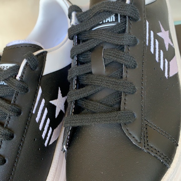 CONVERSE PRO LEATHER OX BLACK/WHITE WMNS - Picture 10 of 16